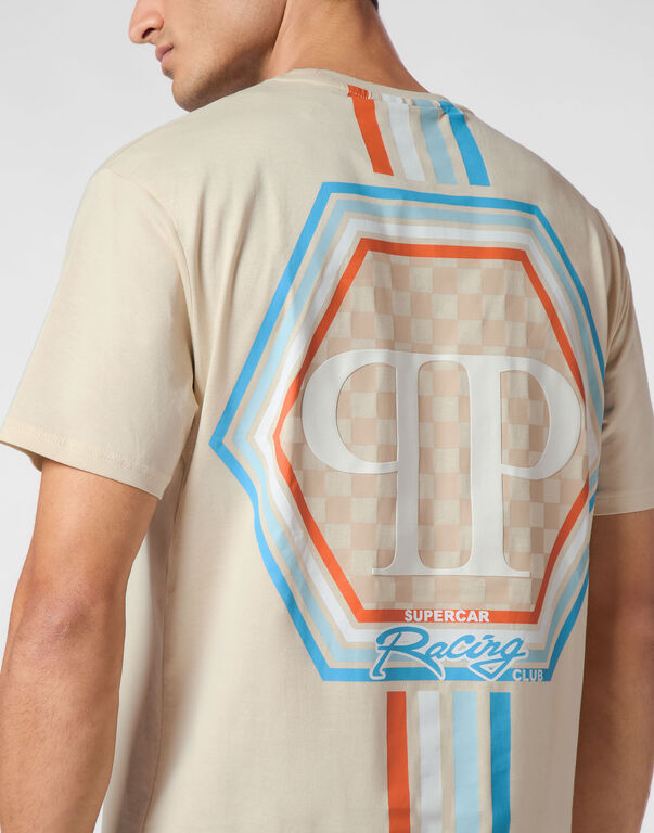 T-shirt Round Neck SS Stripes Hexagon