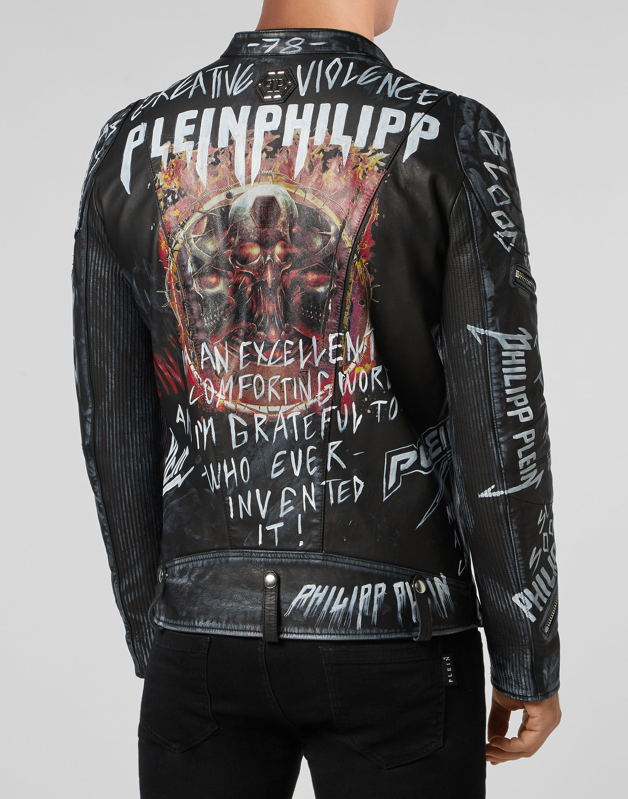 Philipp plein chaqueta cuero