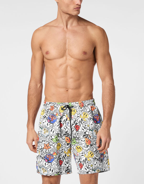 Jogging Printed Shorts Smile Plein