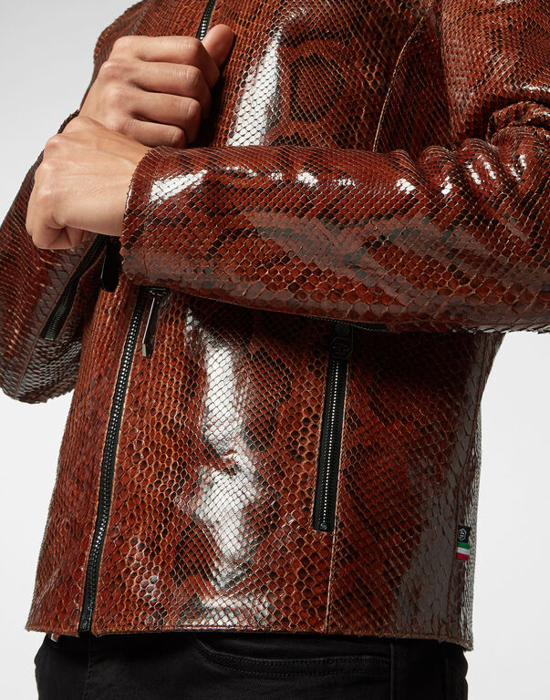 Real Python Leather Jacket
