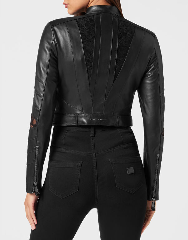 Leather Fitted Biker Lace