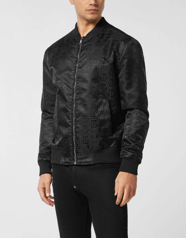 Nylon Bomber Jacquard Monogram