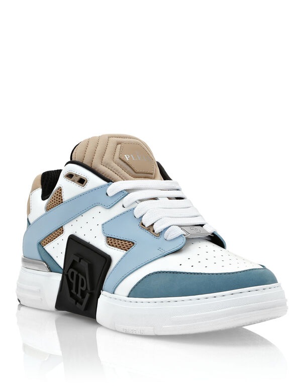 Mix Leather Lo-Top Sneakers