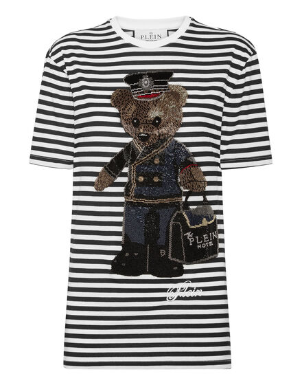 Cotton Striped T-Shirt Man Fit Teddy