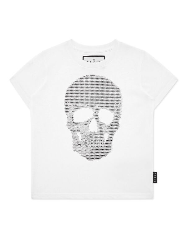 T-shirt Round Neck SS Skull strass