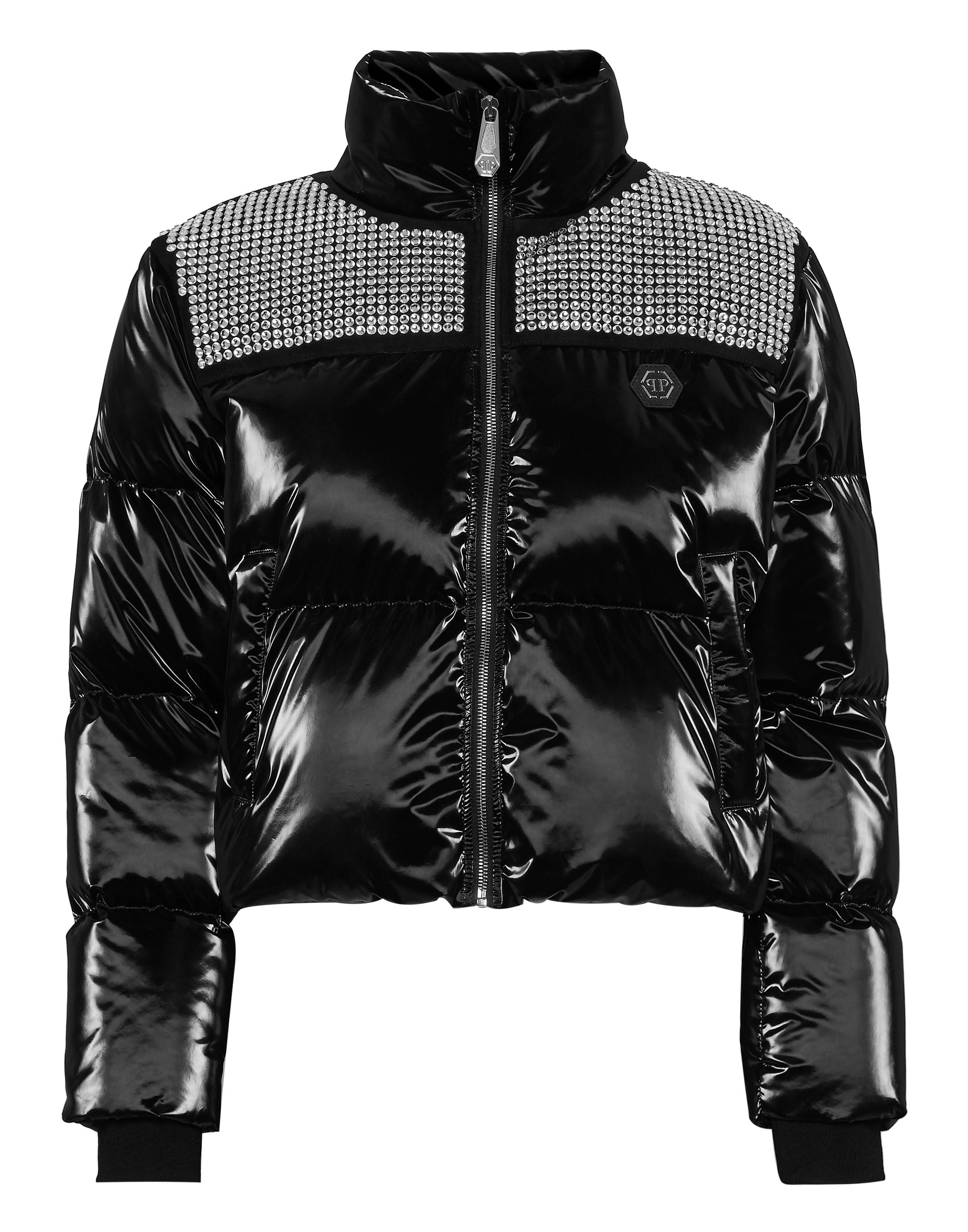 Philipp plein leather jacket women shop