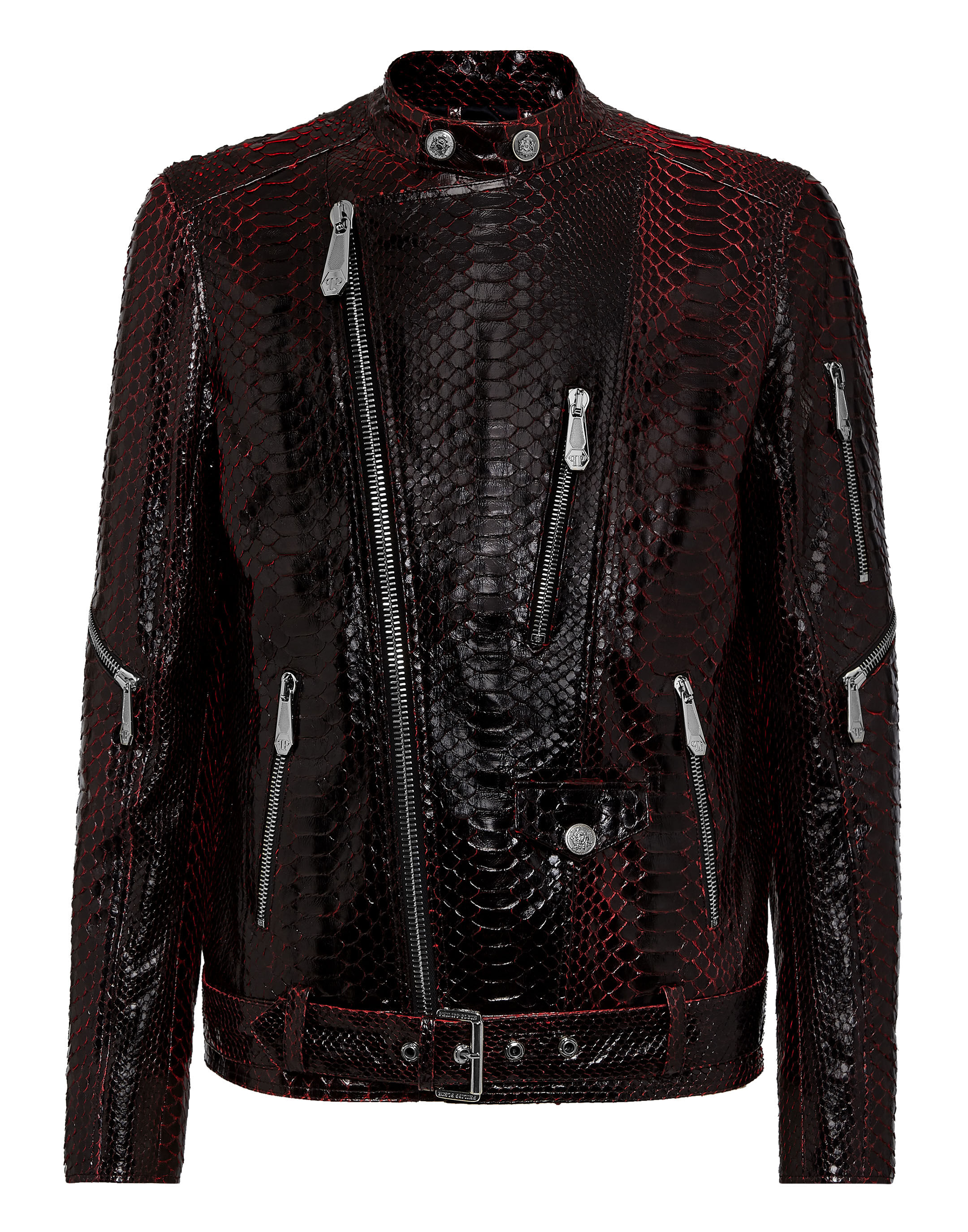 Philipp plein leather biker jacket sale