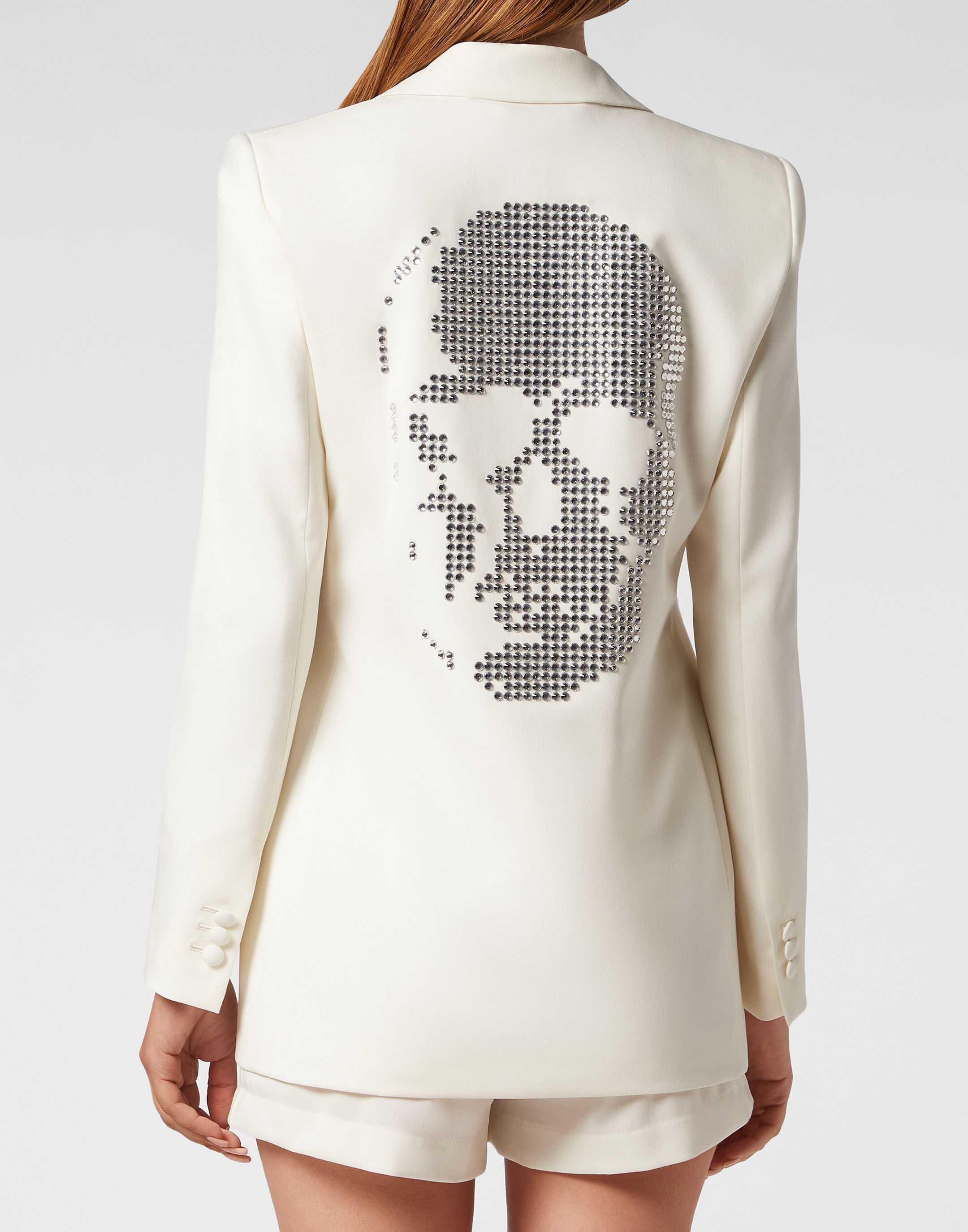 Philipp Plein double-breasted short-sleeve blazer - White