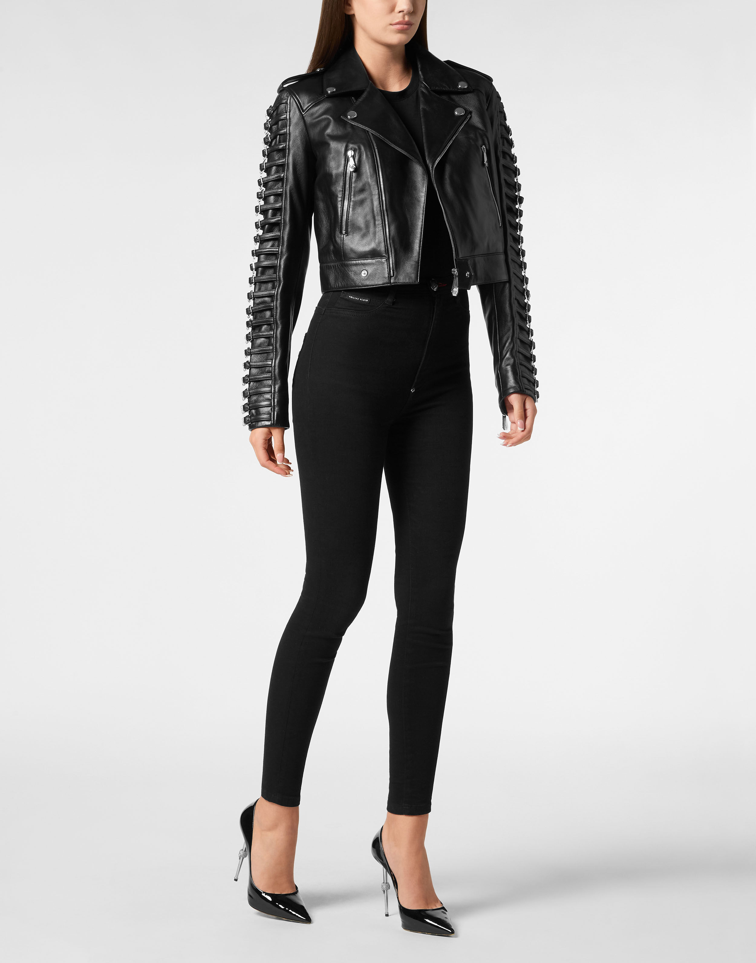 Leather Jacket Crystal Skull | Philipp Plein