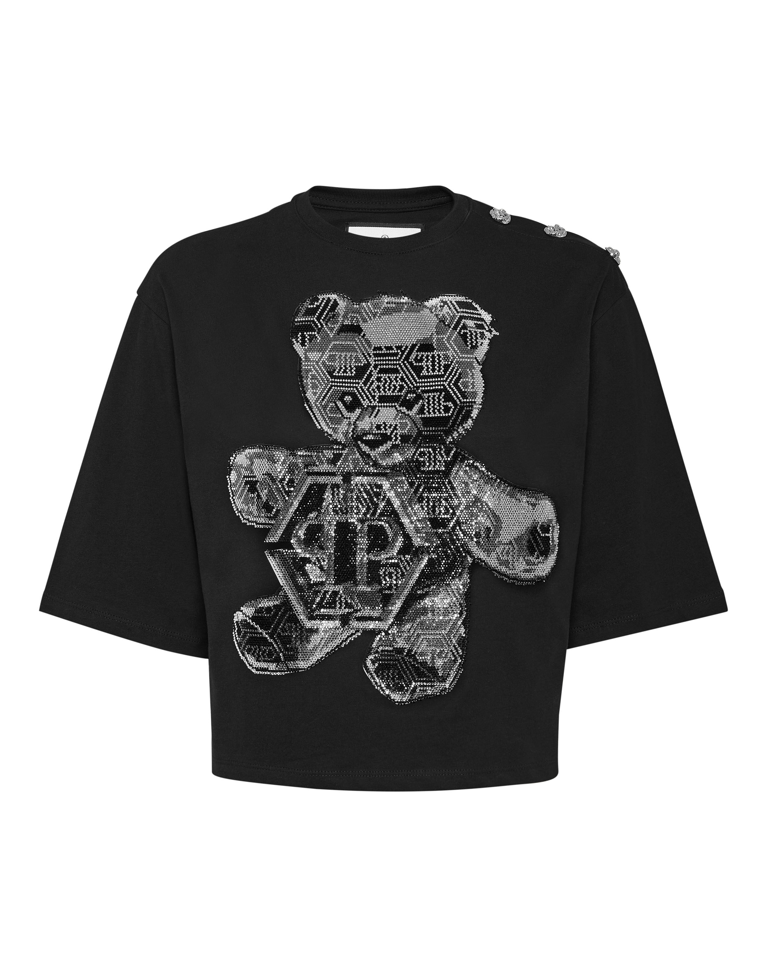 Cropped T-shirt Strass Teddy Bear | Philipp Plein Cropped T-shirt Strass Teddy Bear | Philipp Plein