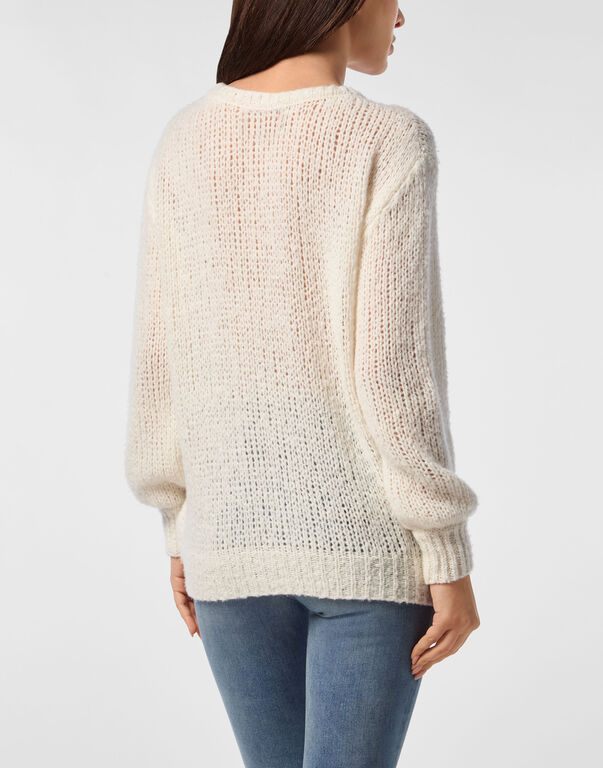 Oversize Round Neck Sweater Signature