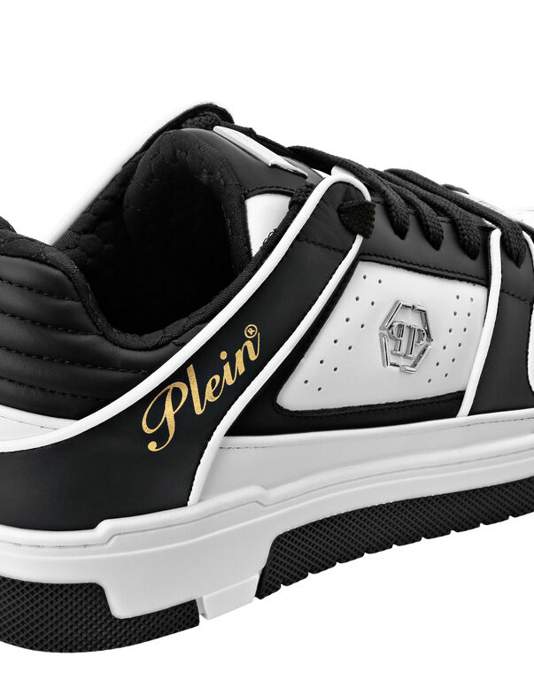 Mix Leather Lo-Top Sneakers Hexagon