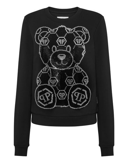 Sweatshirt Long-Sleeve Strass Teddy Bear