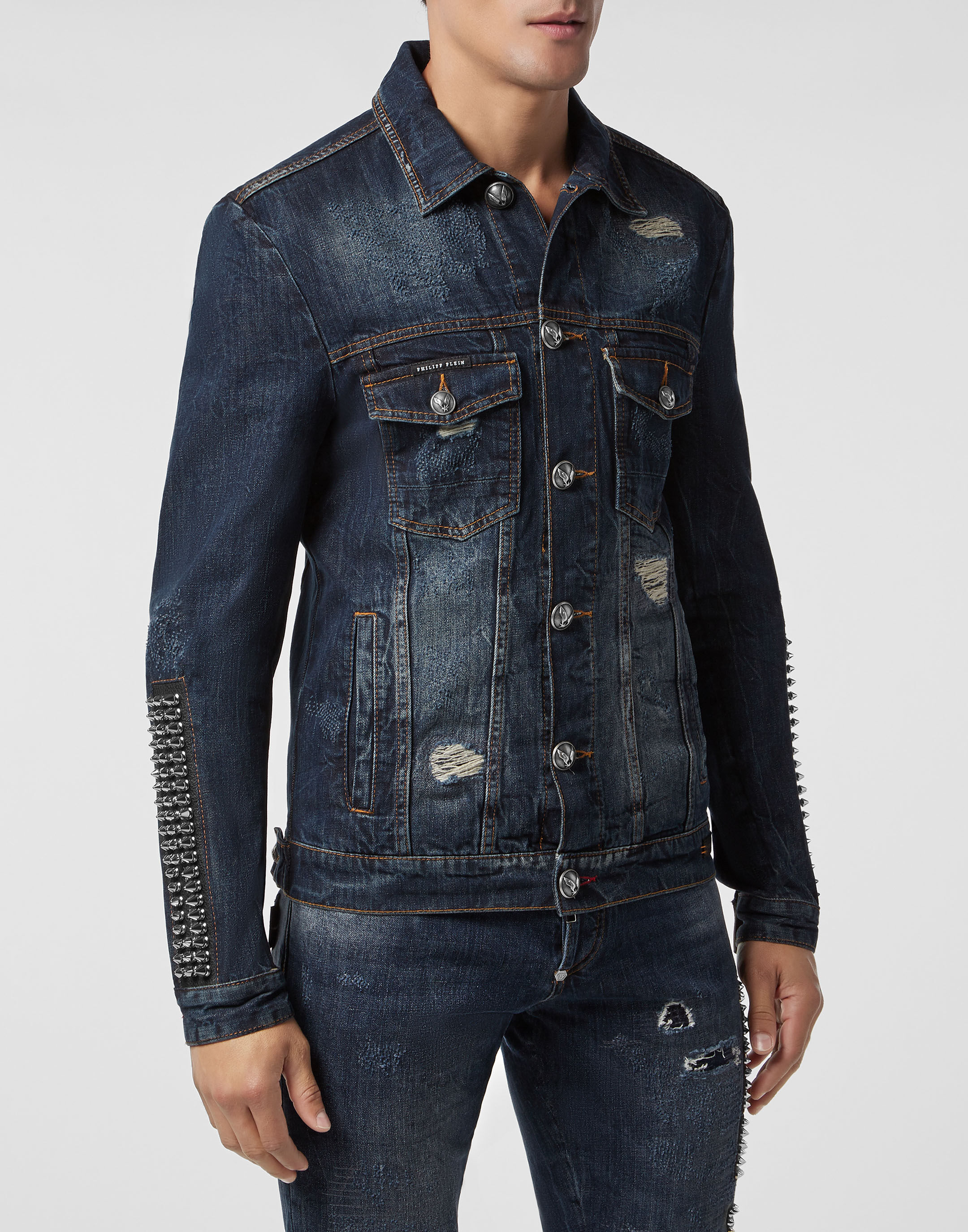 Destroyed online denim jacket