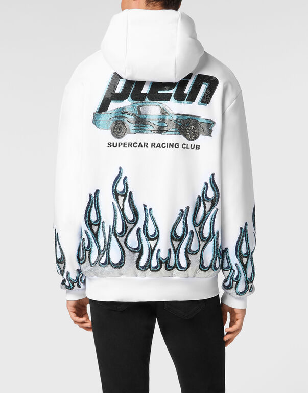 Hoodie Sweatshirt LS Flame Racing