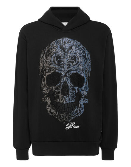Fleece Hoodie Sweatshirt Degrade Skull