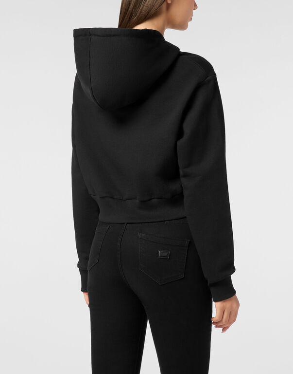 Hoodie sweatshirt Crop Strass Venice Beach