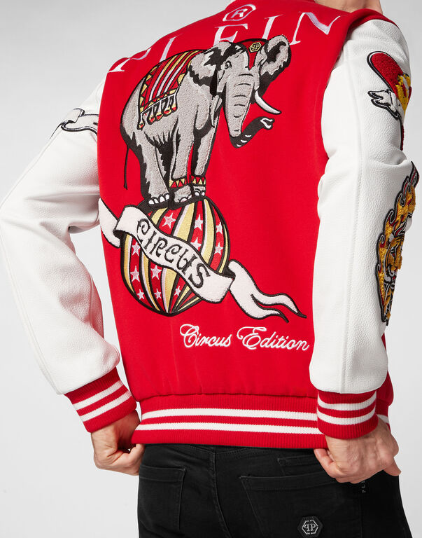 College Bomber with Woolen cloth base Toile de Circus