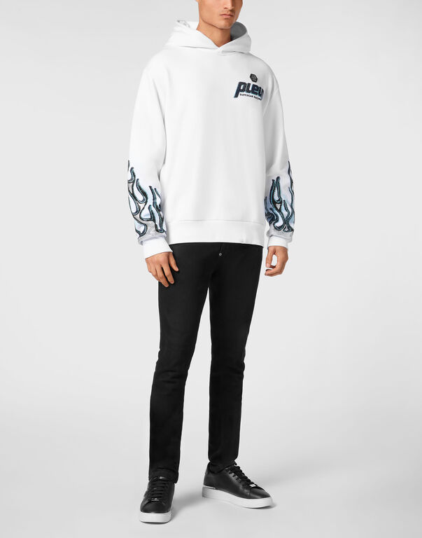 Hoodie Sweatshirt LS Flame Racing