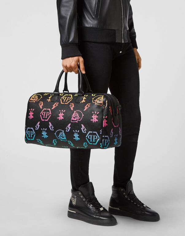 Louis Vuitton NEW Black Rainbow Men's Carryall Travel Weekender