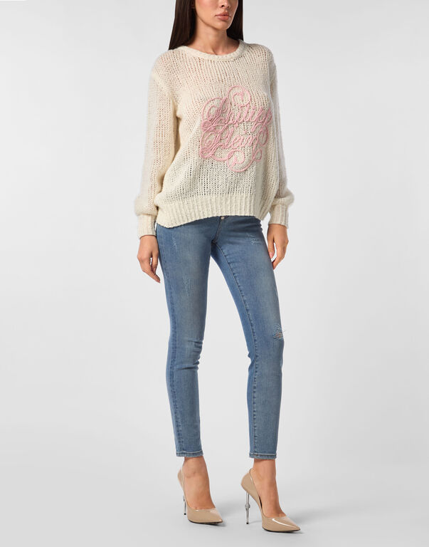 Oversize Round Neck Sweater Signature