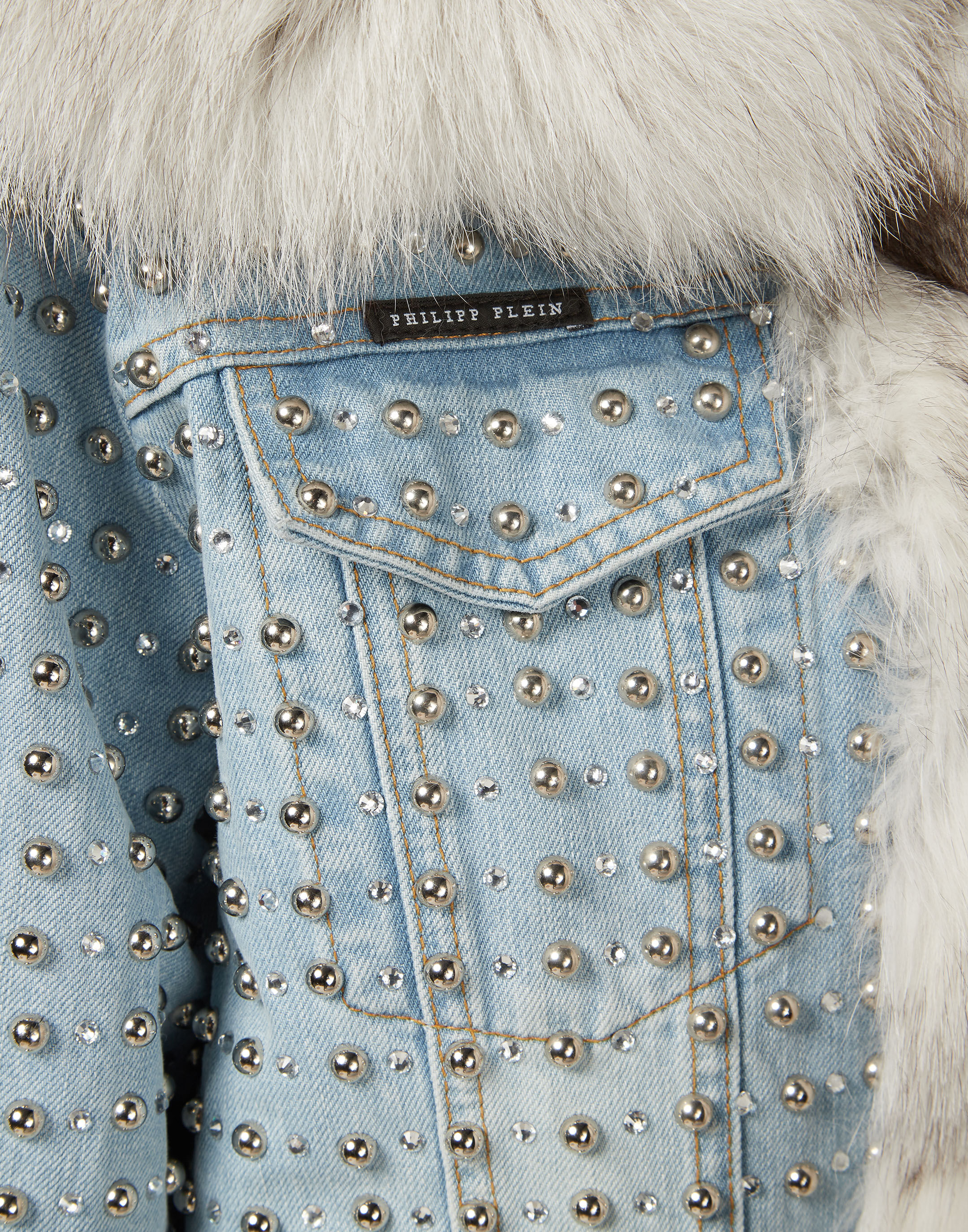 crystal denim jacket