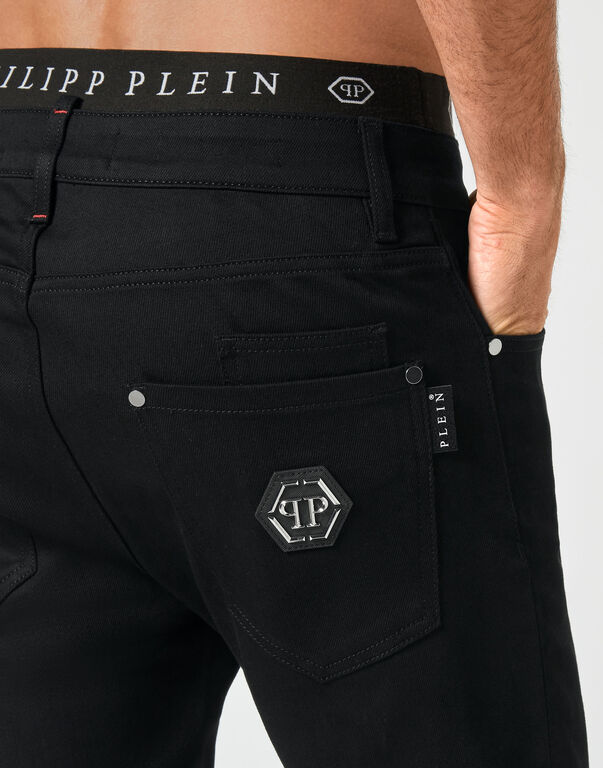 Denim Trousers Super Straight Cut Premium Hexagon