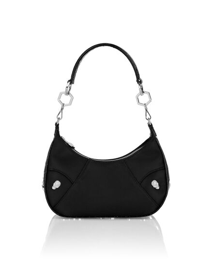 Nylon Crocco Shoulder Bag Gothic Plein