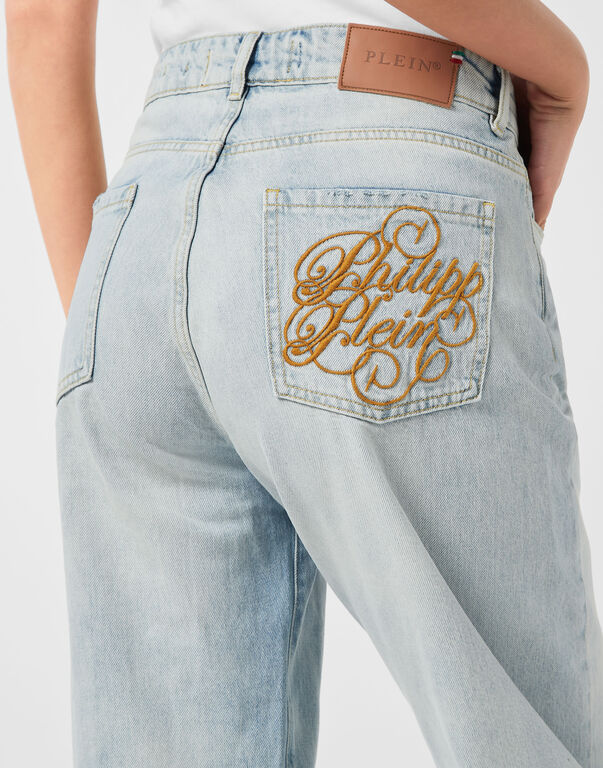 Denim Trousers Skater Fit Logo