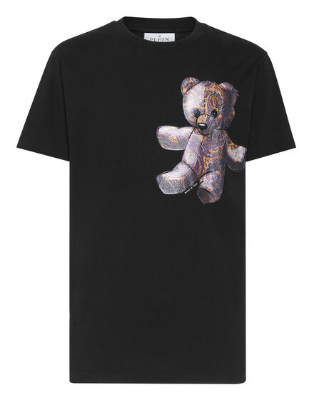 Philipp Plein Round Neck SS Paisley Teddy Bear T-Shirt