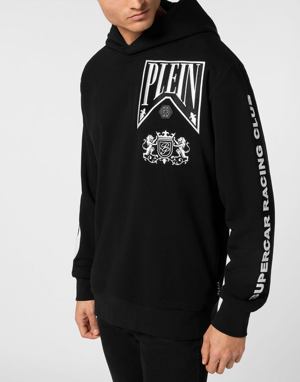 Hoodie Sweatshirt LS Strass Flame Racing