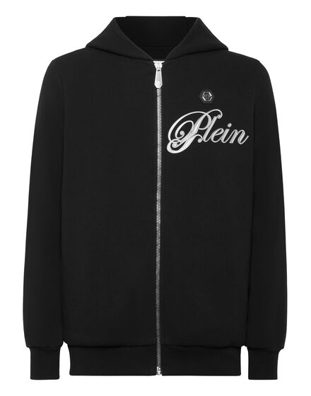 Fleece Hoodie Sweatjacket Degrade Skull