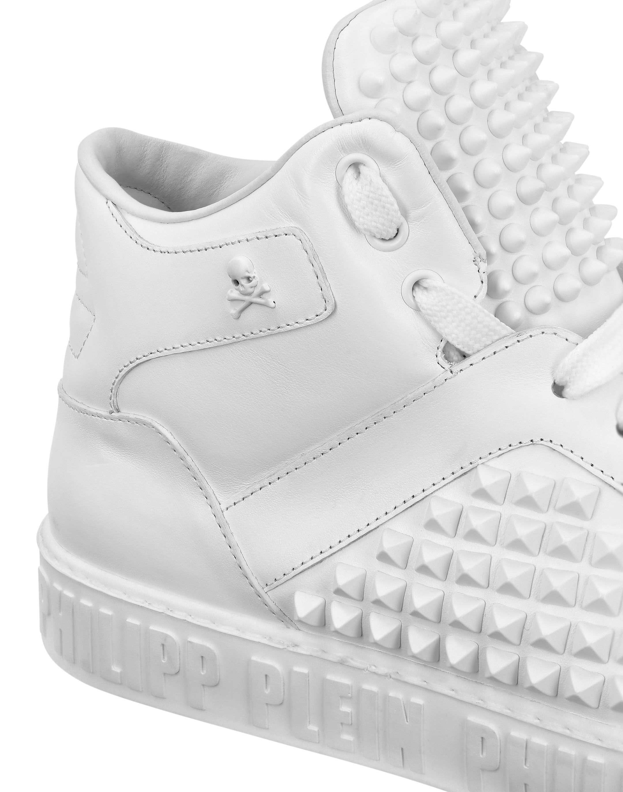 White sneakers mid top store
