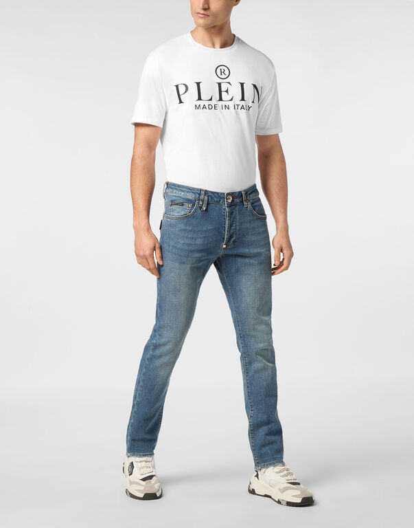Denim Trousers Super Straight Cut Skulls