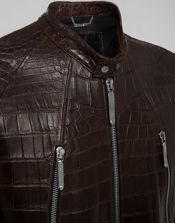 Leather Moto Jacket "Philipp cocco"