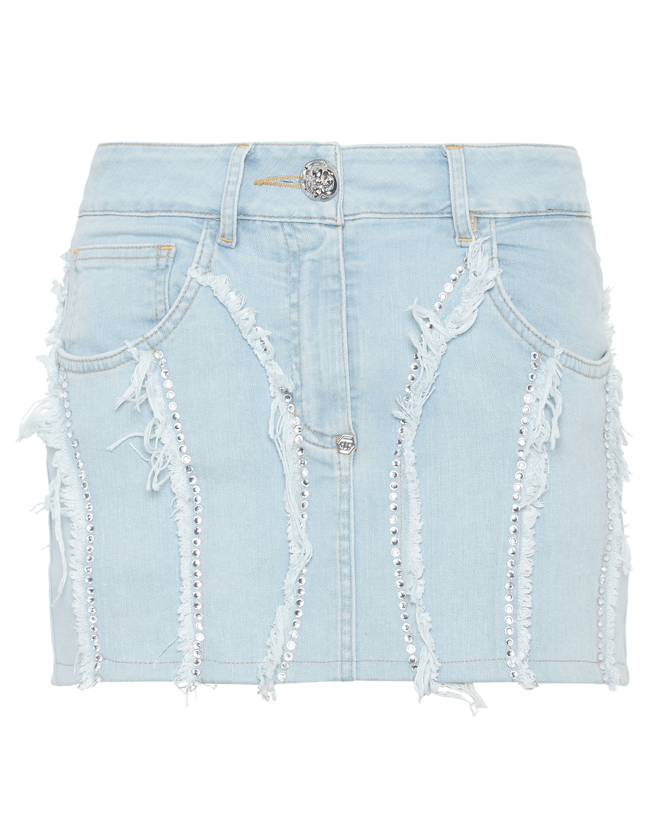 Denim Mini Skirt Philipp Plein