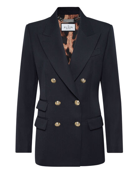 Wool Marine Fit Blazer LS