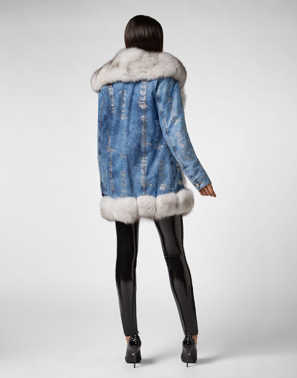 Denim Jacket Crystal Plein