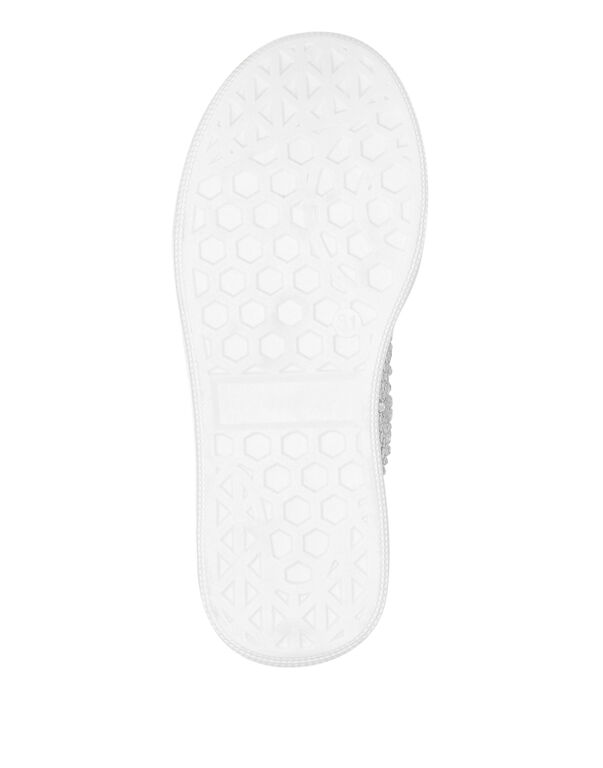 Satin Lo-Top Sneakers Strass Hexagon