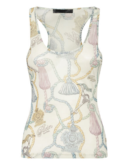 Tulle Tank Top Tassels