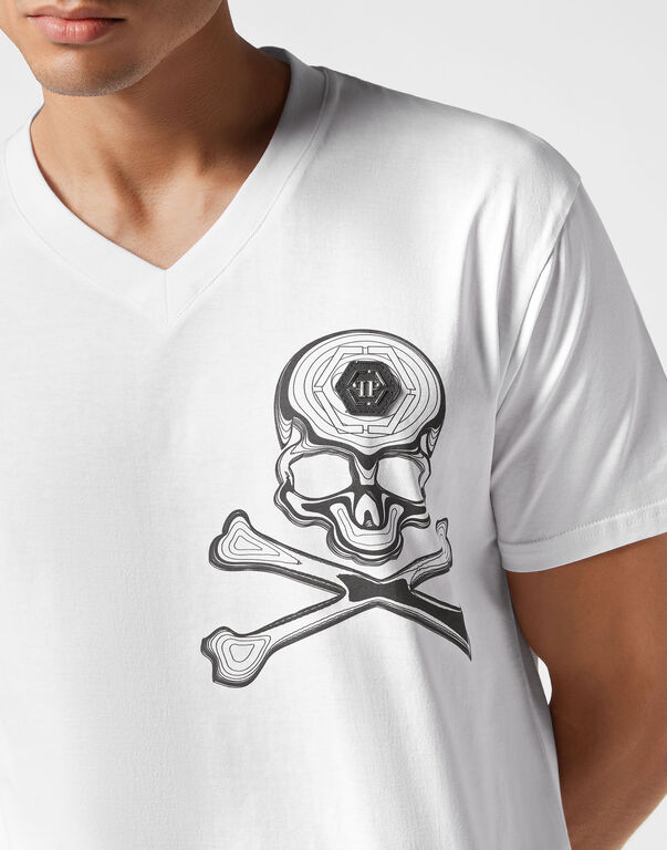T-shirt V Neck SS Skull&Bones