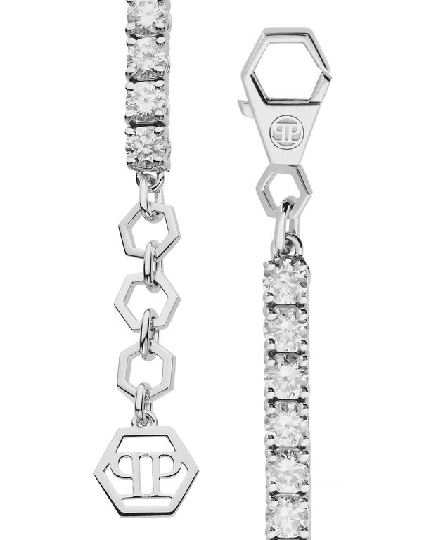 Bracelet FUCK YOU White Gold and Diamonds 40 points 17 cm