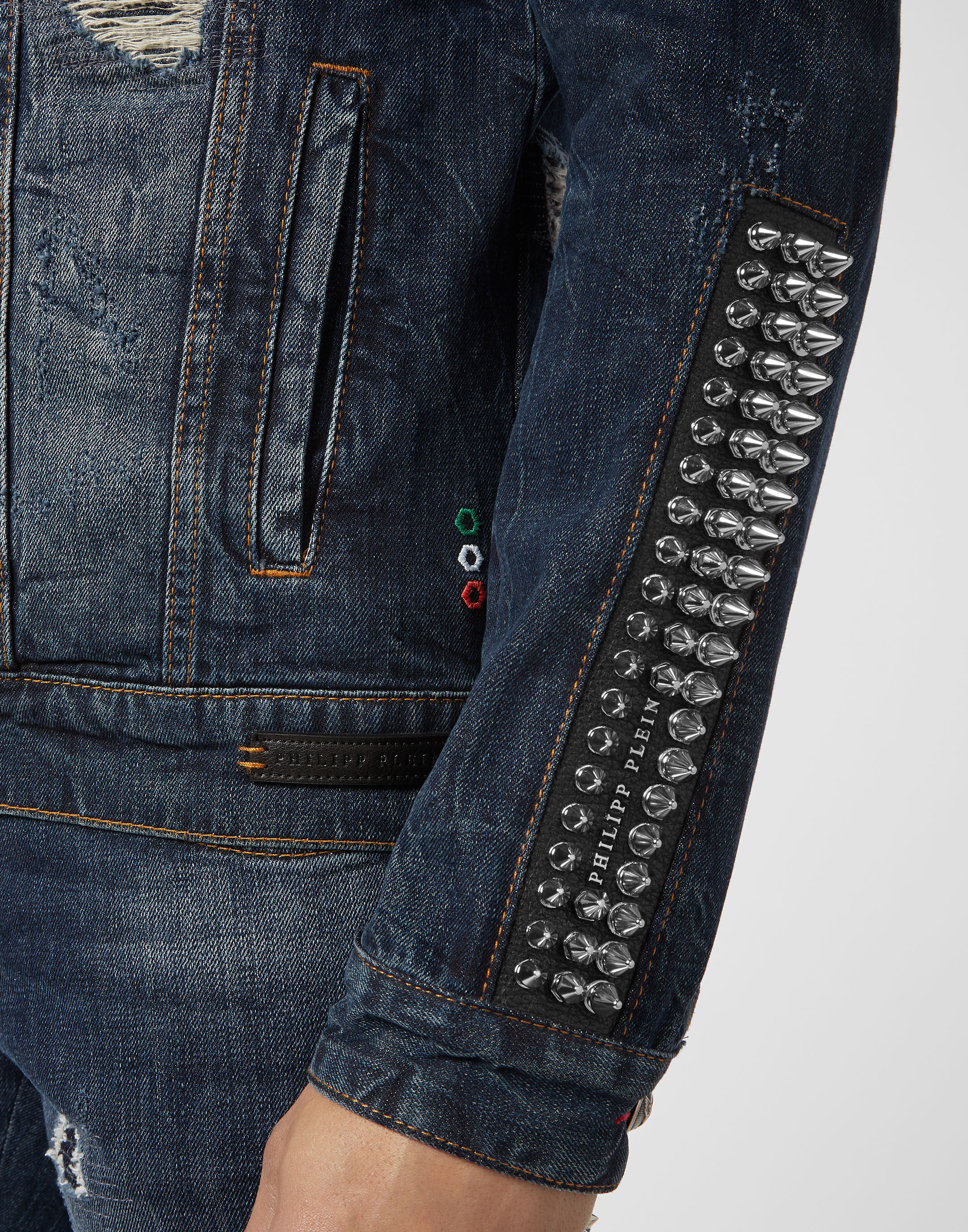 Denim Jacket Destroyed Philipp Plein