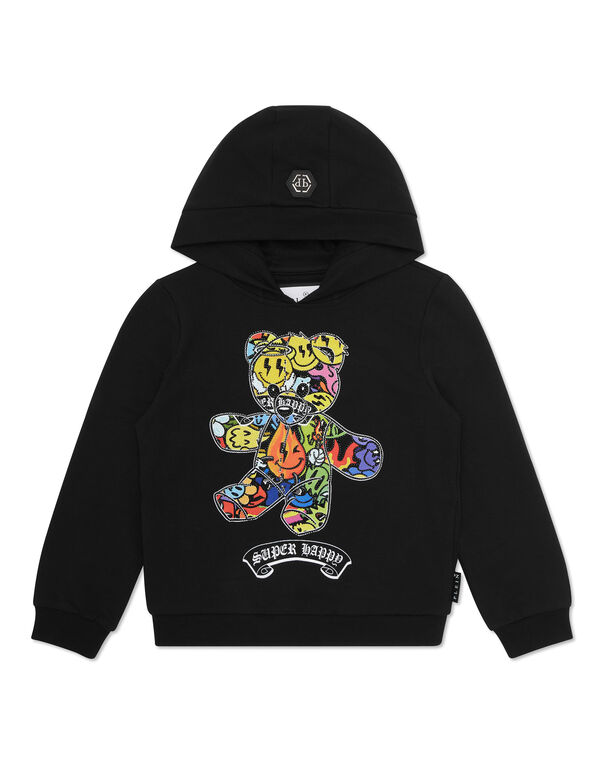 Hoodie Sweatshirt Strass Teddy Bear