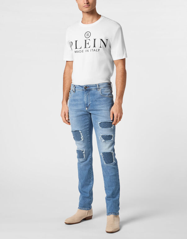 Denim Rock Star Fit Trousers Studs