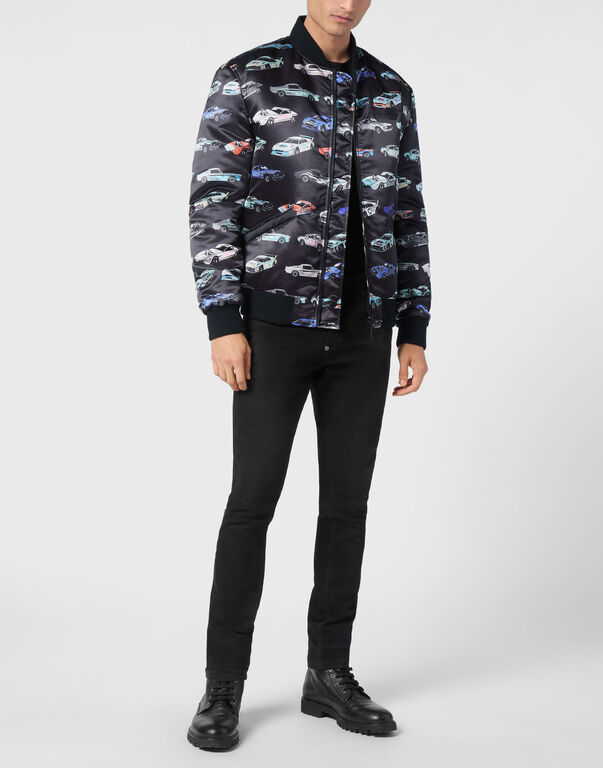 Satin Bomber Jacket LS Cars Racing