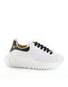 LEATHER LO-TOP SNEAKERS HEXAGON INSERT SOLE AND PLEIN