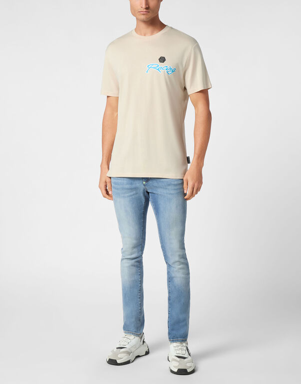 T-shirt Round Neck SS Stripes Hexagon