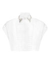VOLANT CROPPED SHIRT SS STRASS