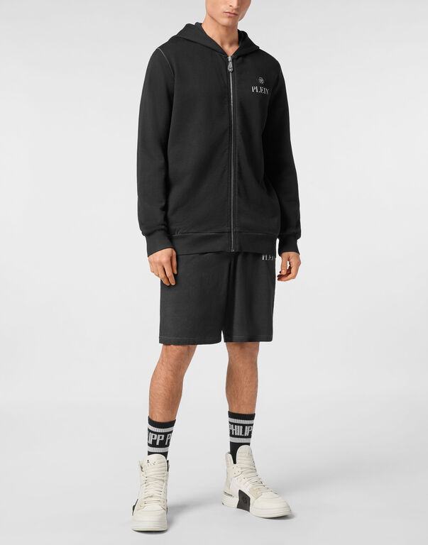 Hoodie Sweatjacket Basic Plein Old Dye
